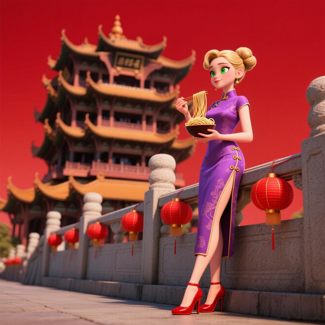 老外打卡中国红