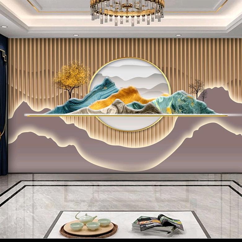 定制壁画工厂美尖(主题背景墙养生馆直播)
