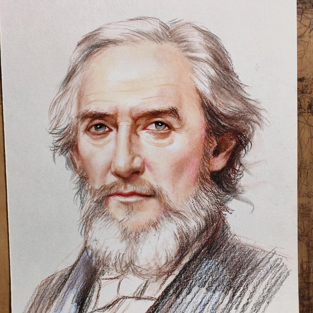 色粉画北海老师