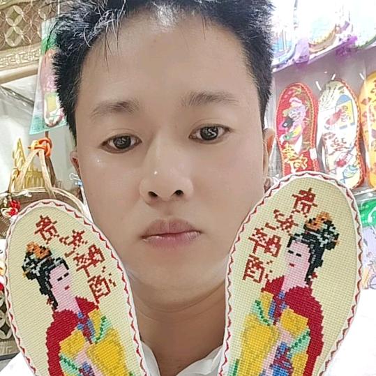 村绣哥双面绣～鸿运玫瑰鞋垫
