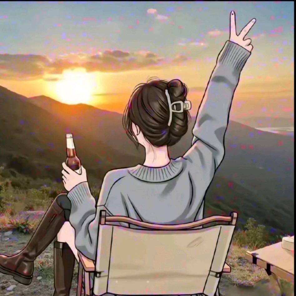 转身後微笑