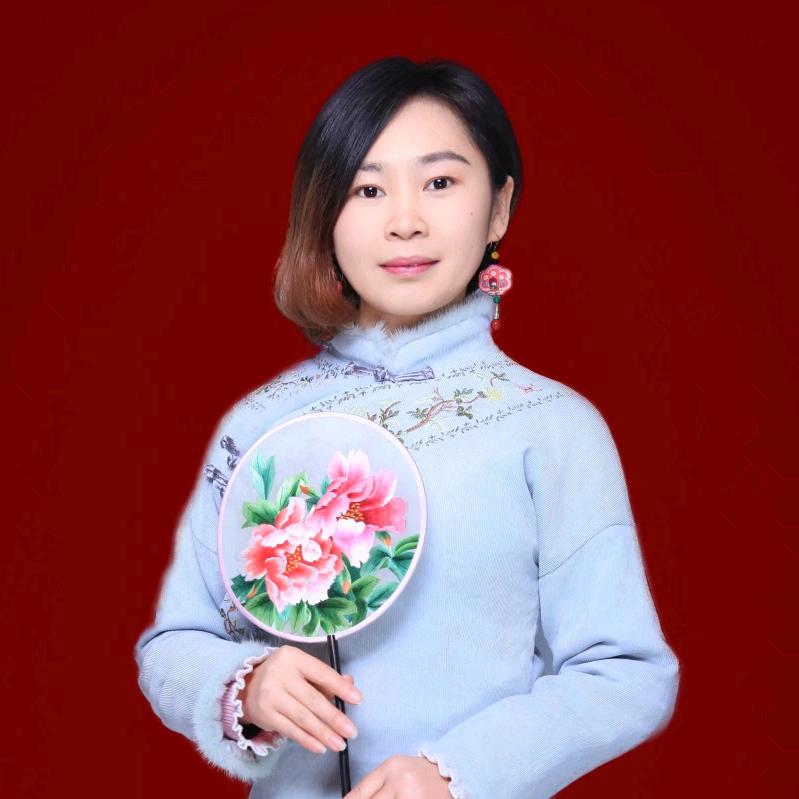 四川天府新区蜀绣传承人蒋梅（梅居夫人）