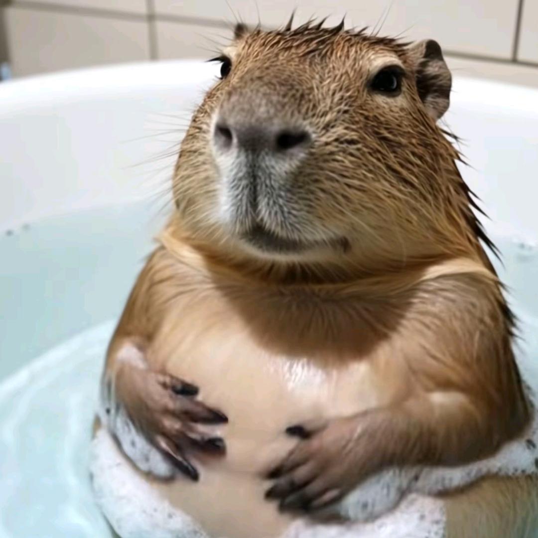 爱洗澡的卡皮巴拉