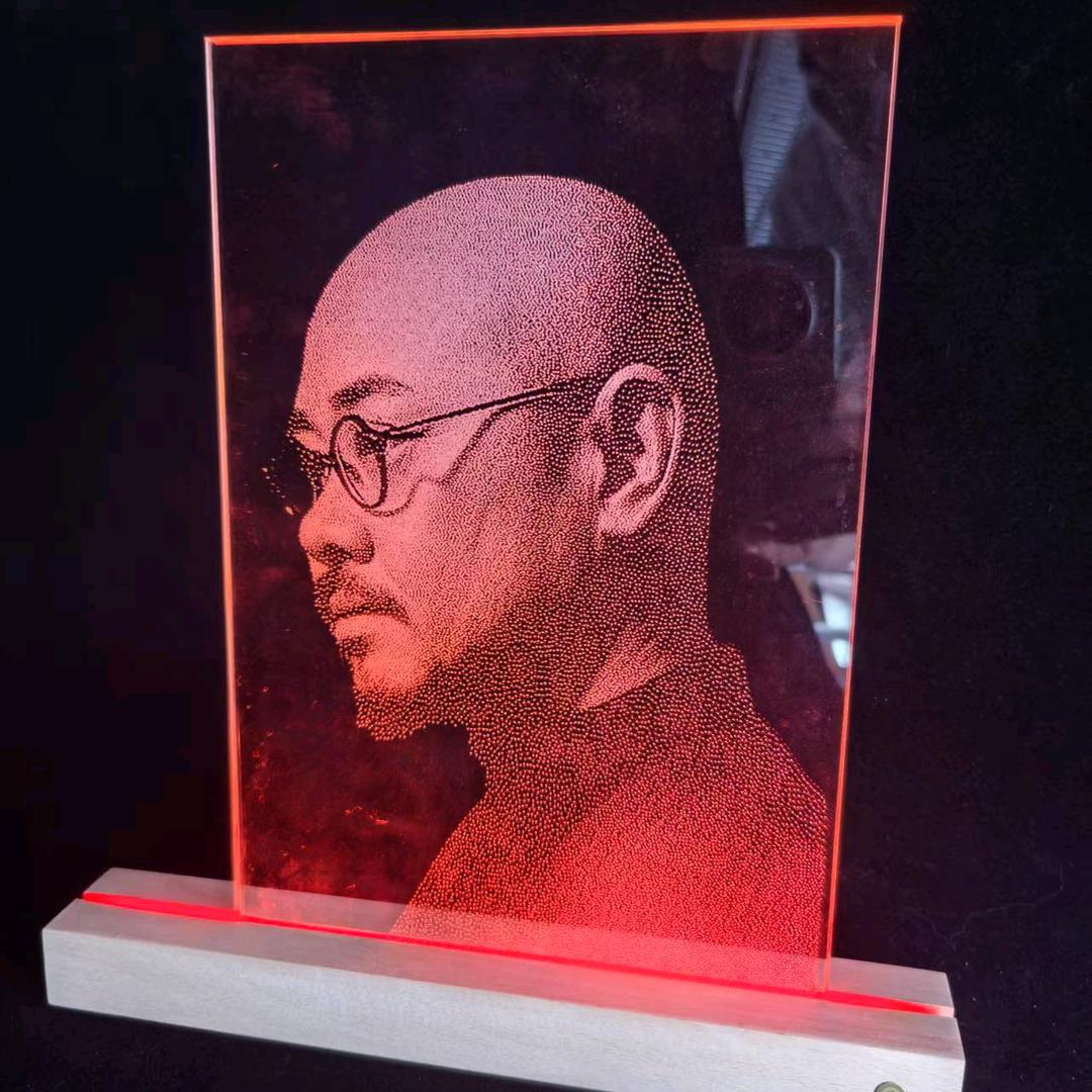 三水璃镜玻璃画