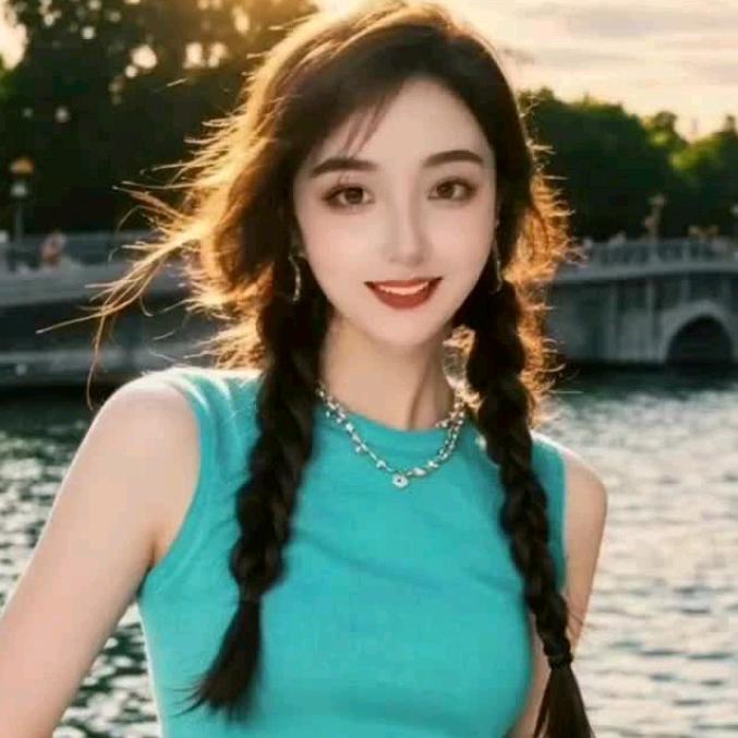 甜美一笑