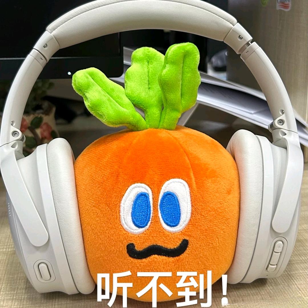戴耳机的胡萝卜