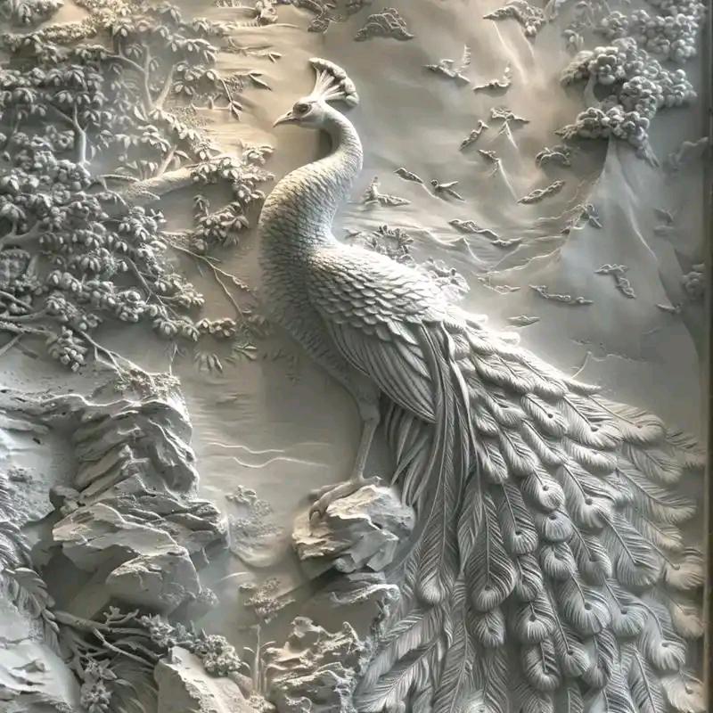 非鱼浮雕壁画