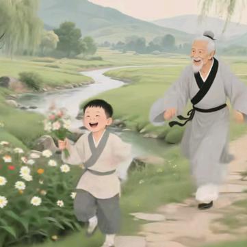 孙子吃爷一拳