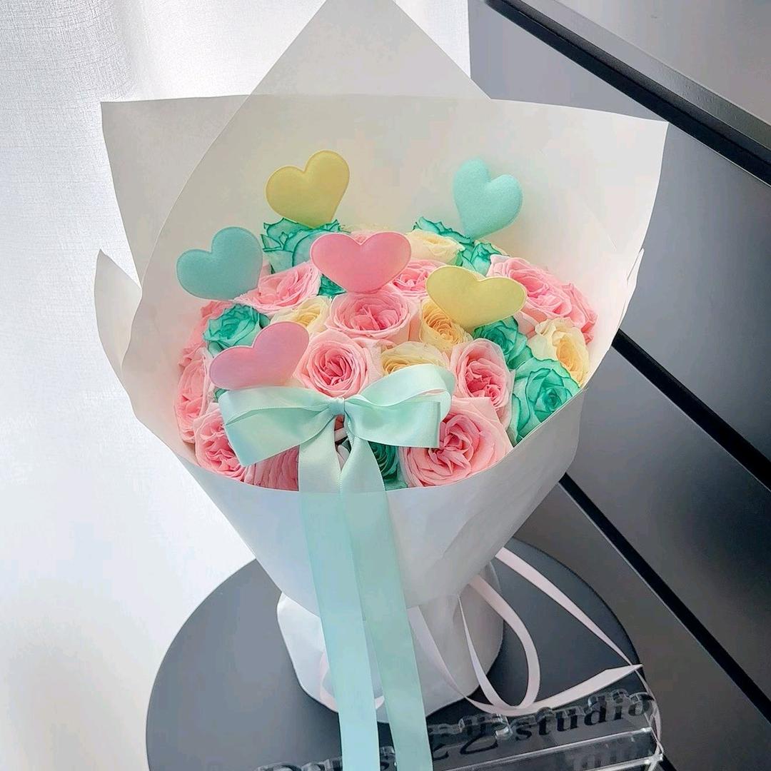 七彩玫瑰花