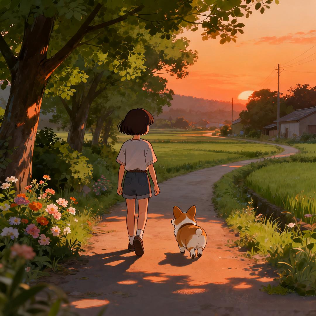 👧🏻和🐶花卷家的日常