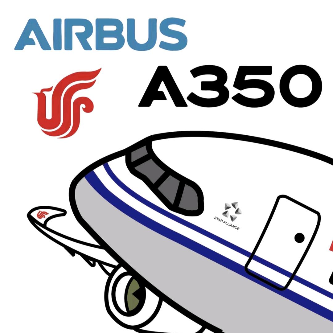 一架国航A350