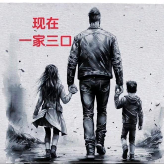 单身爸爸带两娃