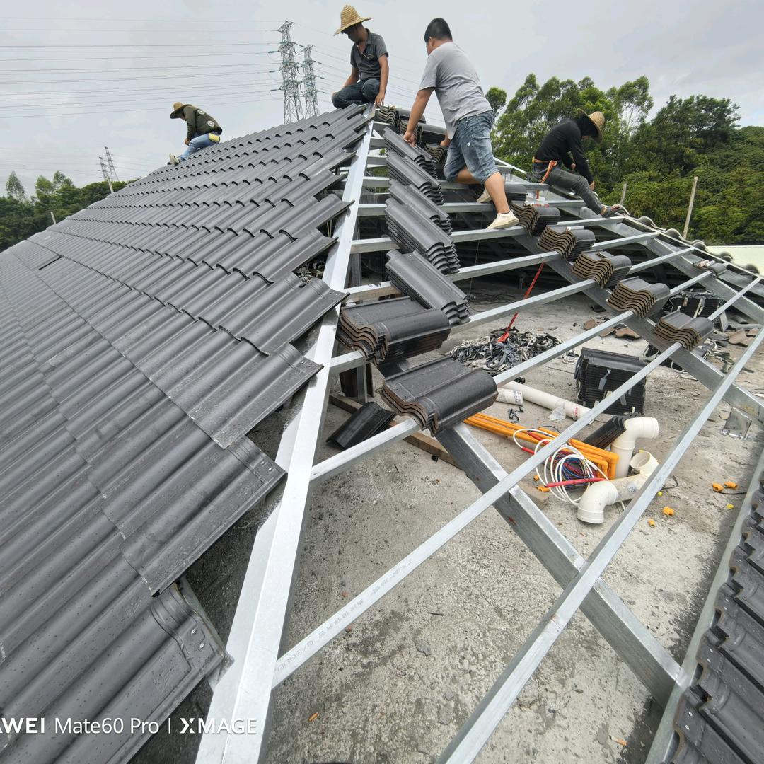 吕记钢结构琉璃瓦