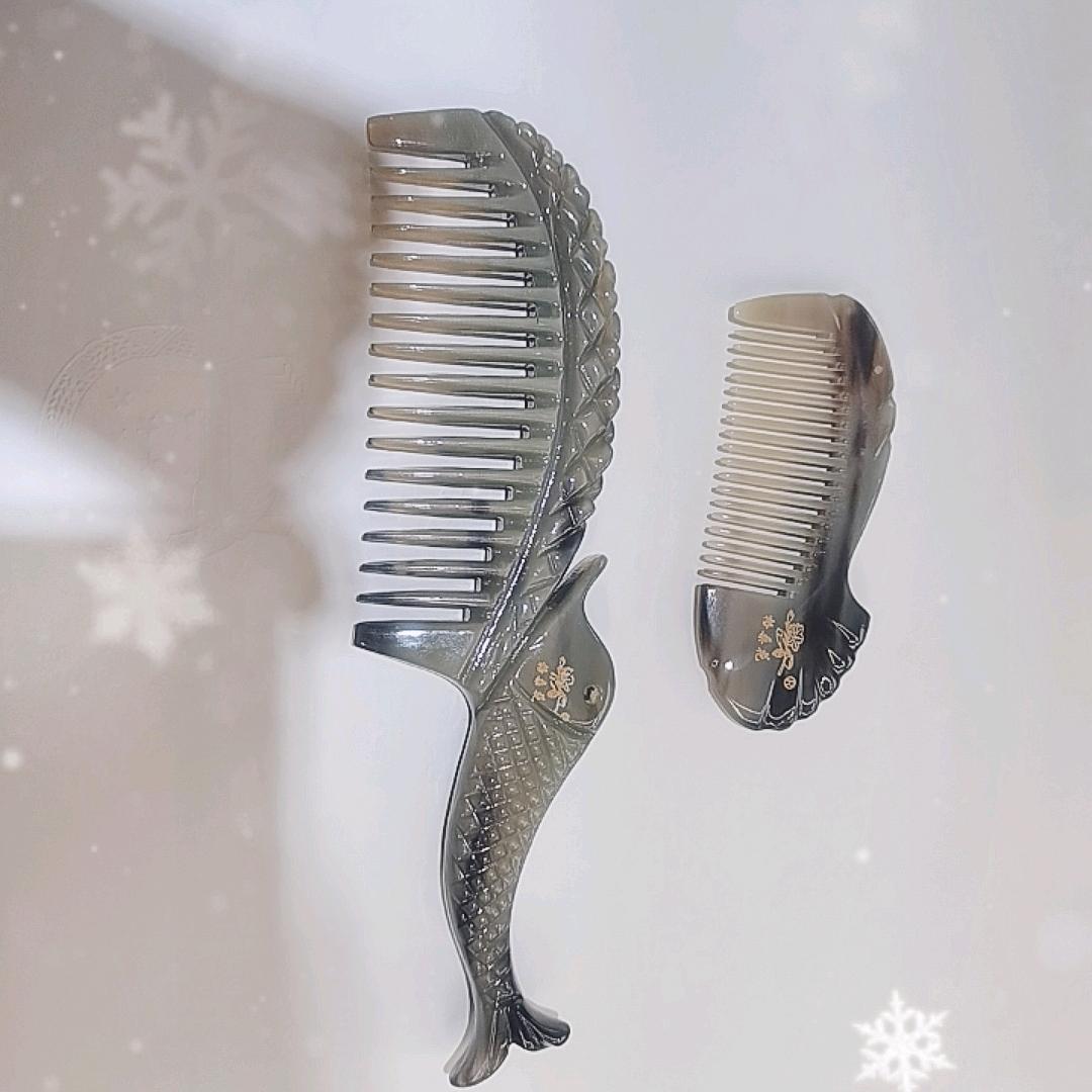 格桑花牦牛角梳