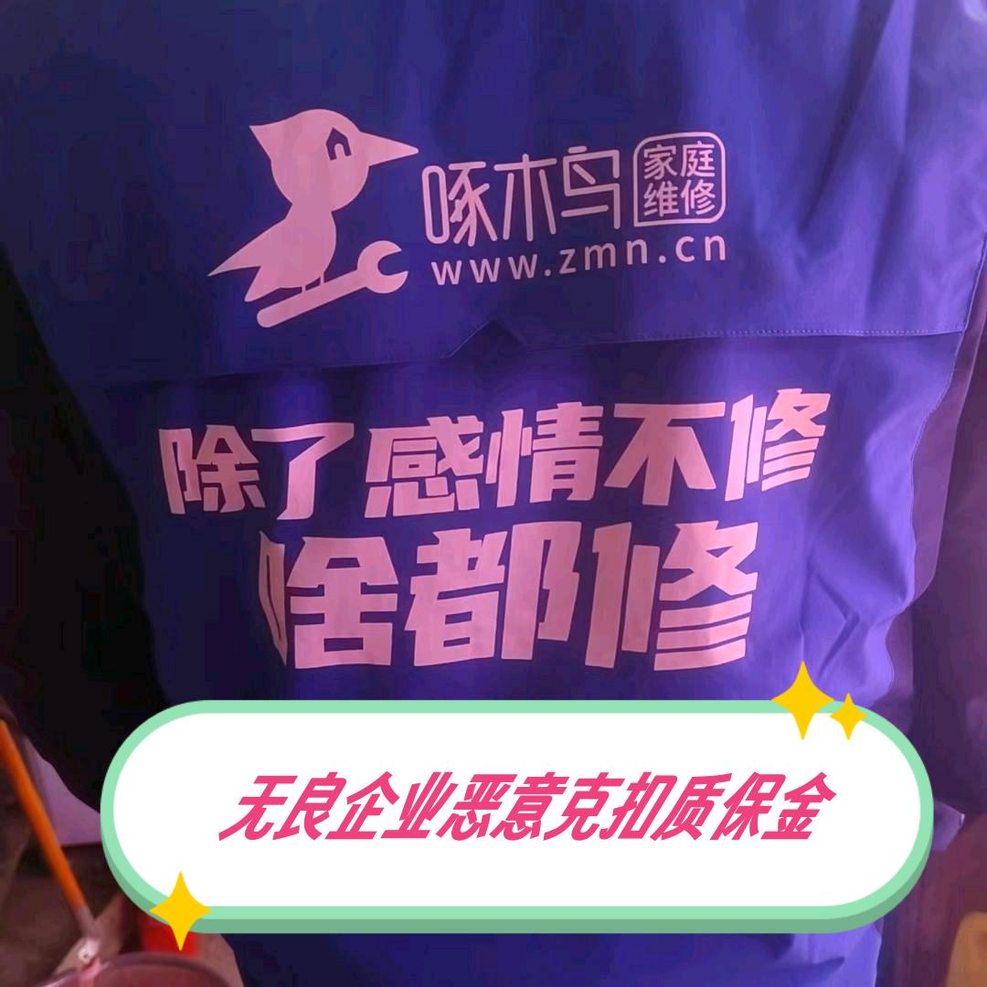 🈚量啄木鸟恶意克扣师傅质保金。