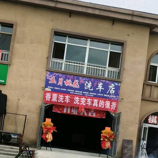五月桃花洗车店