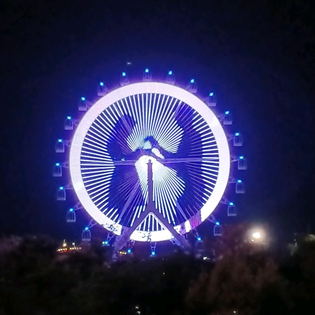 摩天轮灯光安装