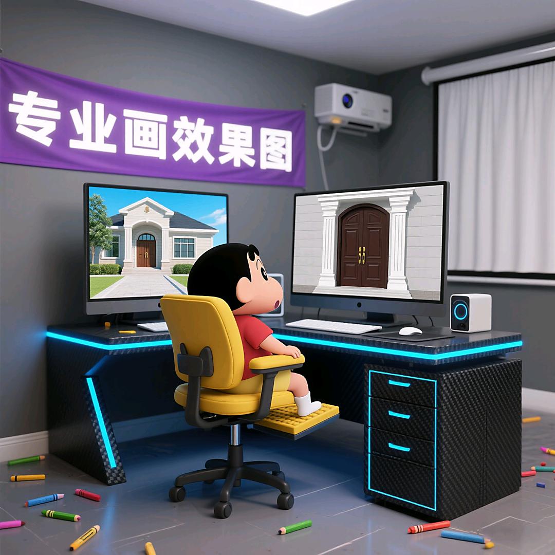 小新代画防盗门业效果图