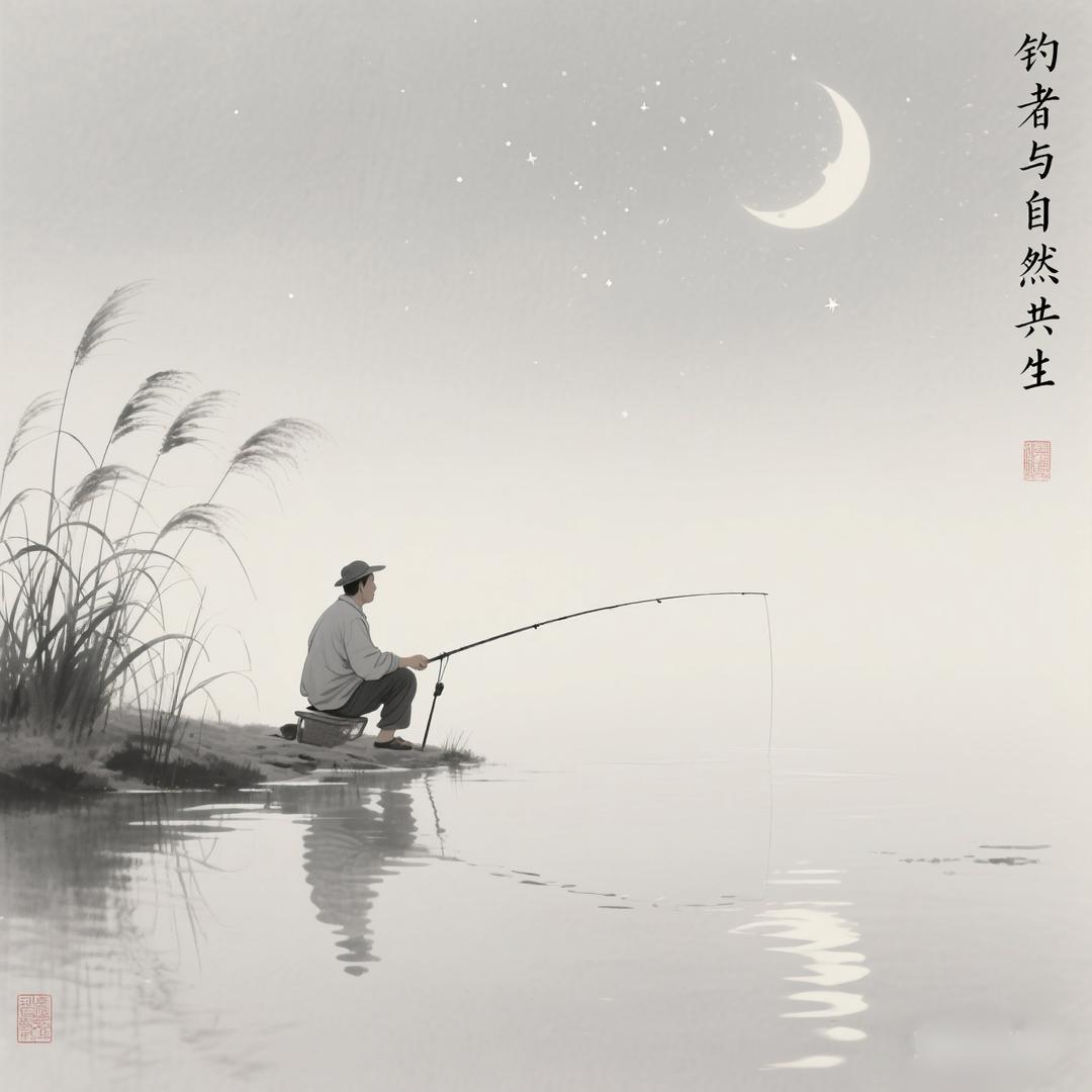 空钩钓晚风
