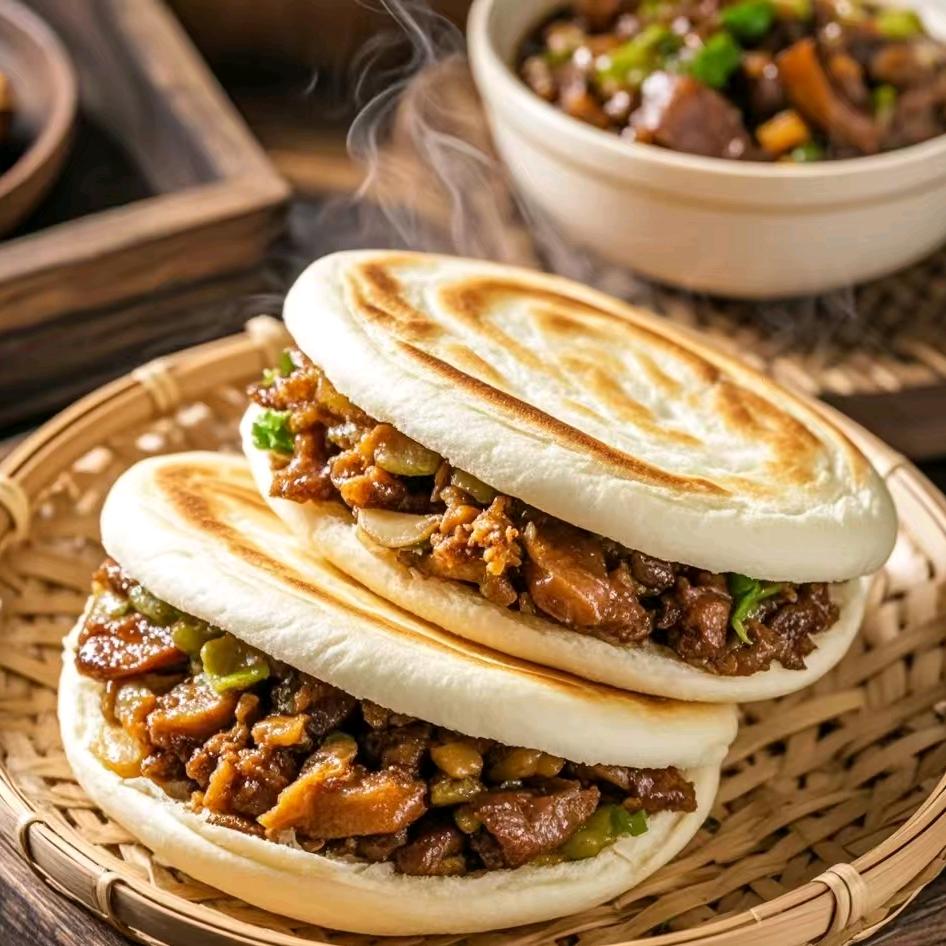潼关肉夹馍，超大里脊饼