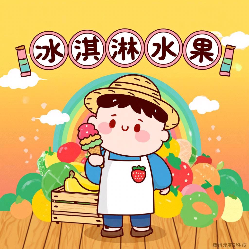 百变色冰淇淋水果