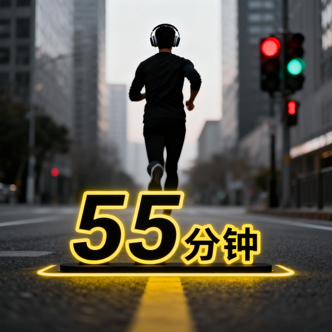 跑步55分钟