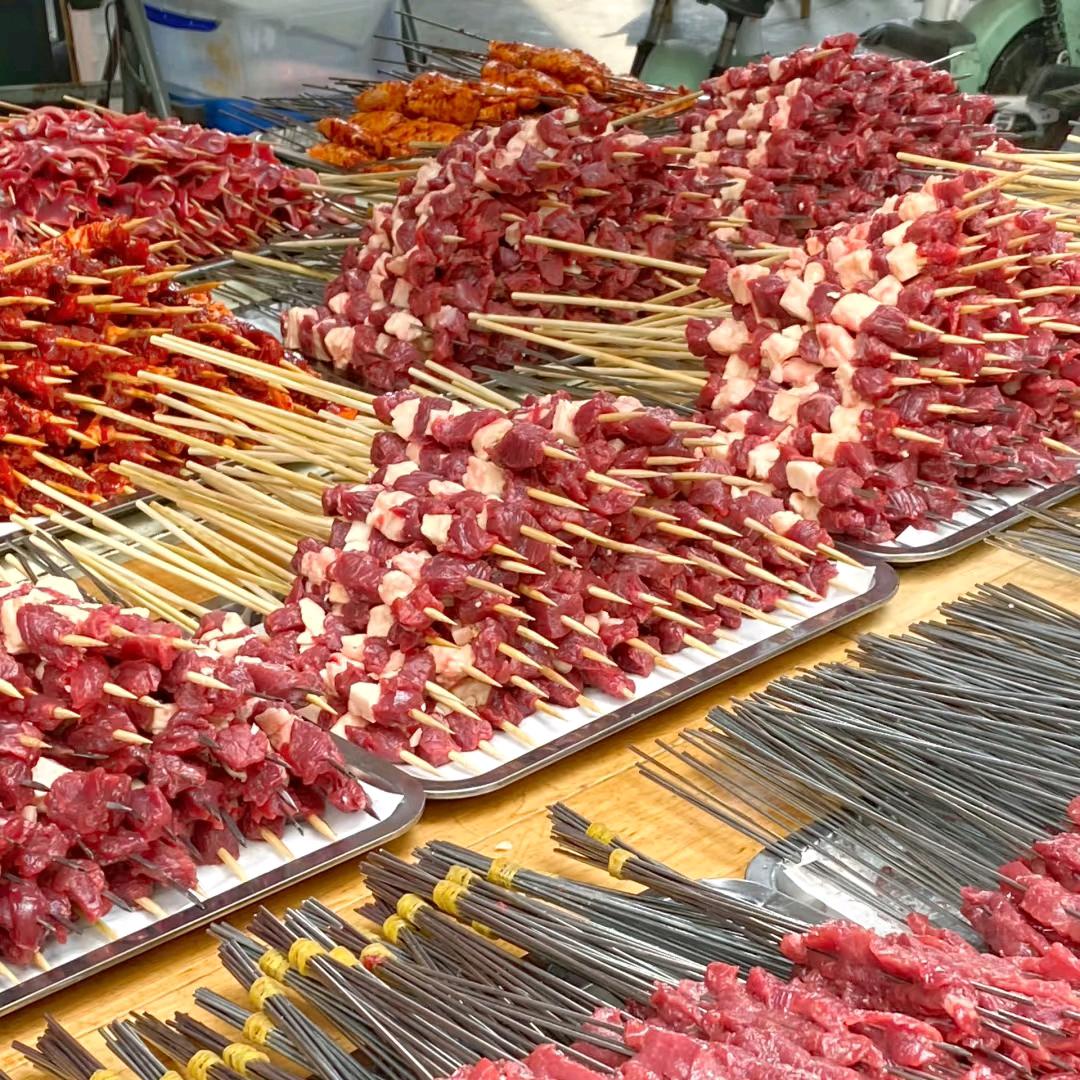 烤生蚝羊肉串(新河大北门夜市东面