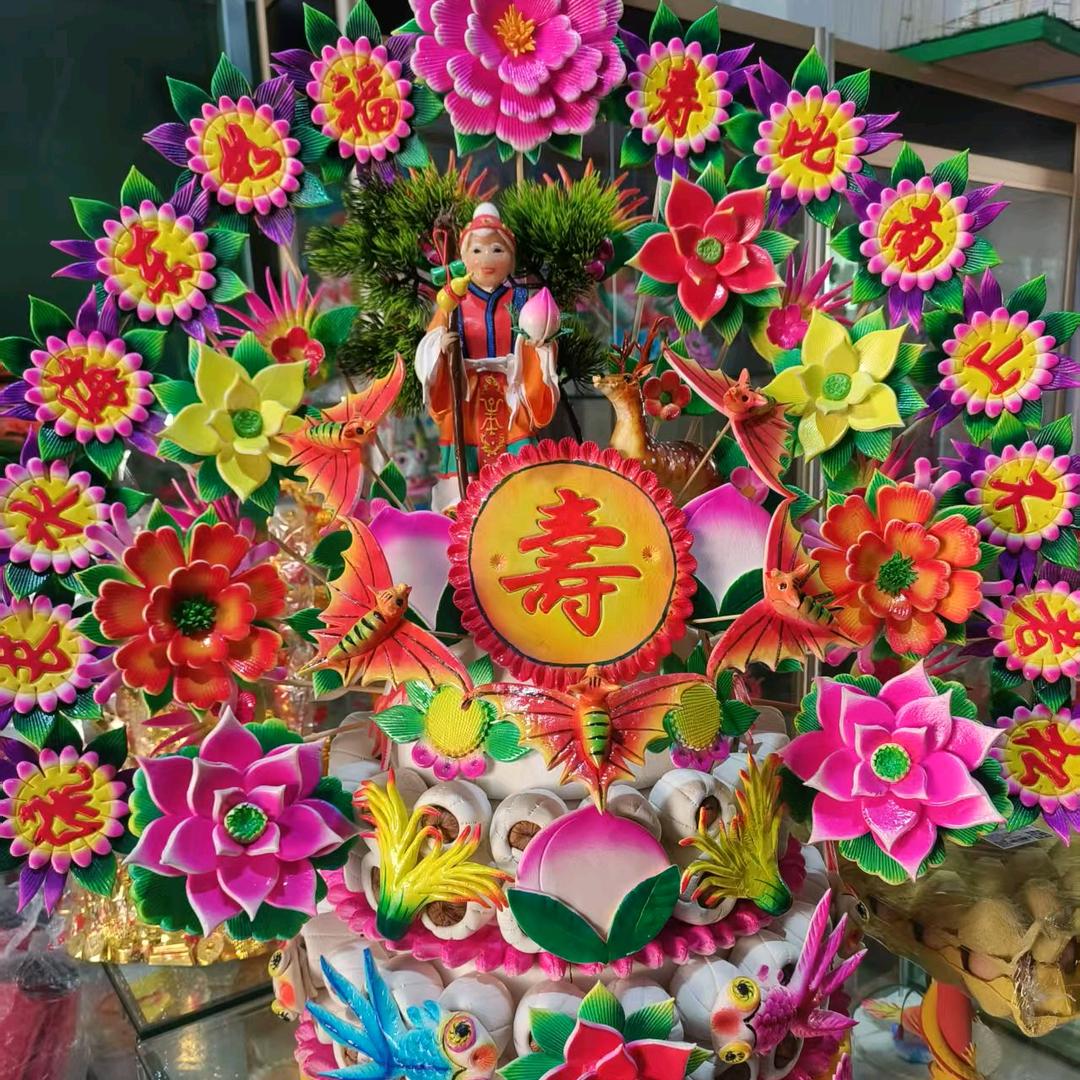富平流曲朵朵花馍