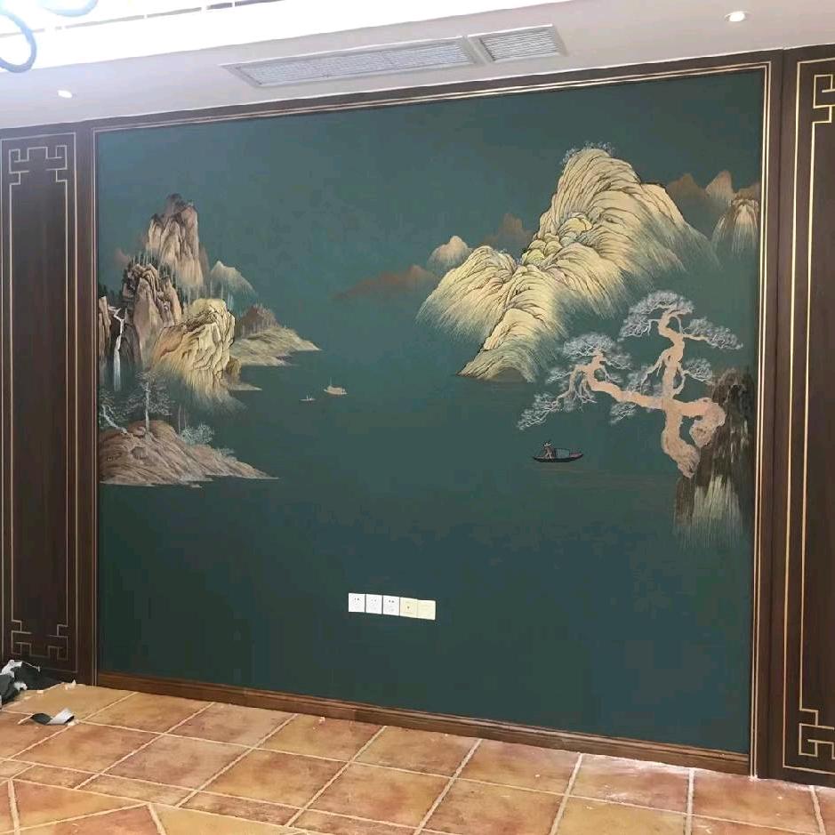 青岛墙布窗帘（绣工坊墙布工厂店）