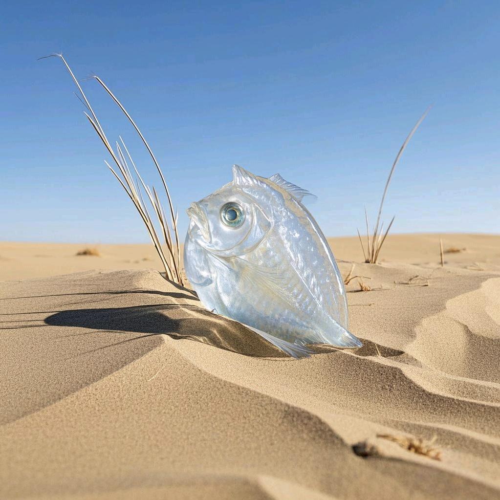 陷入沙漠的冰鱼