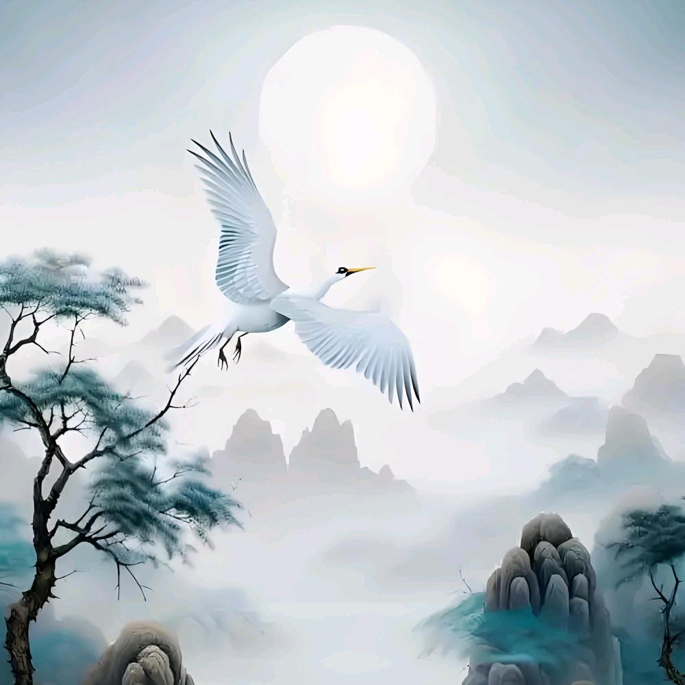 鹤别汀月