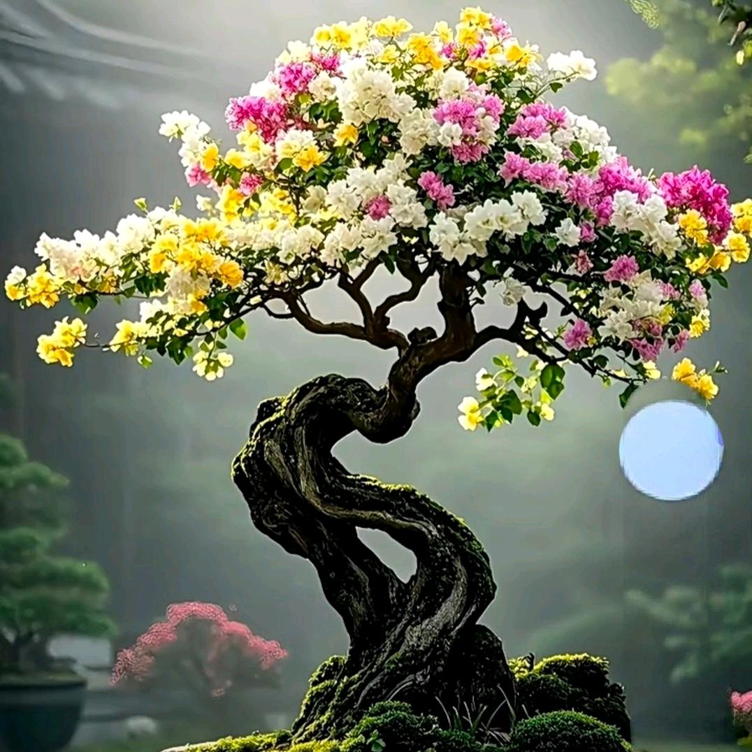 晴江园艺  三角梅和罗汉松园林景观