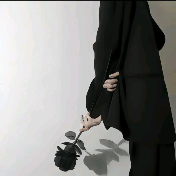 我将玫瑰藏于身后