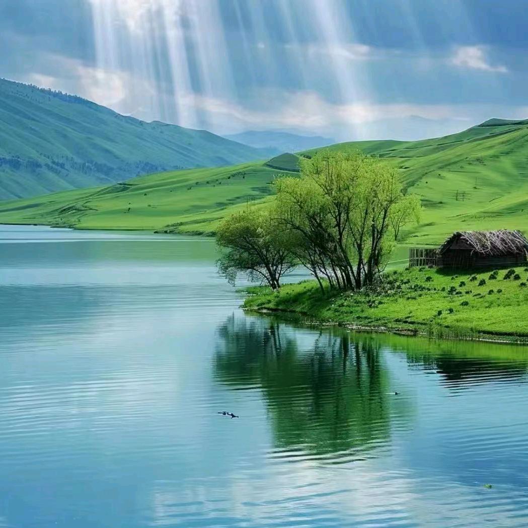 星落한강畔の餘暉