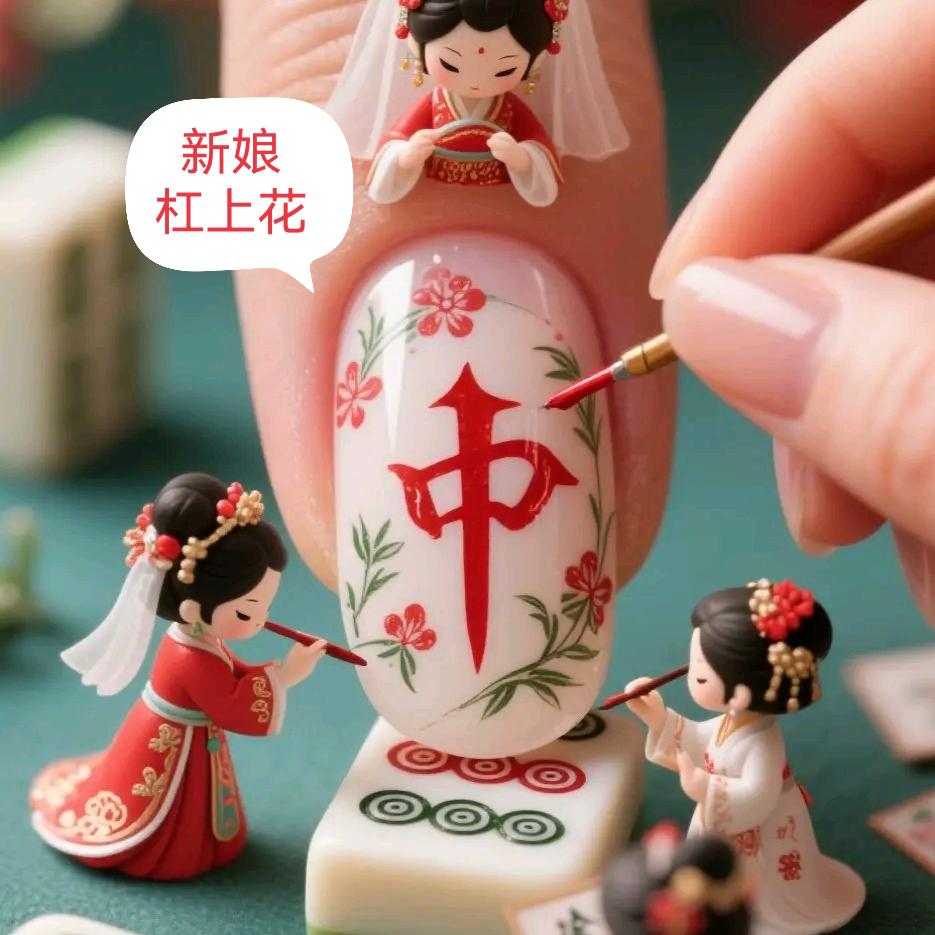 新娘杠上花美甲