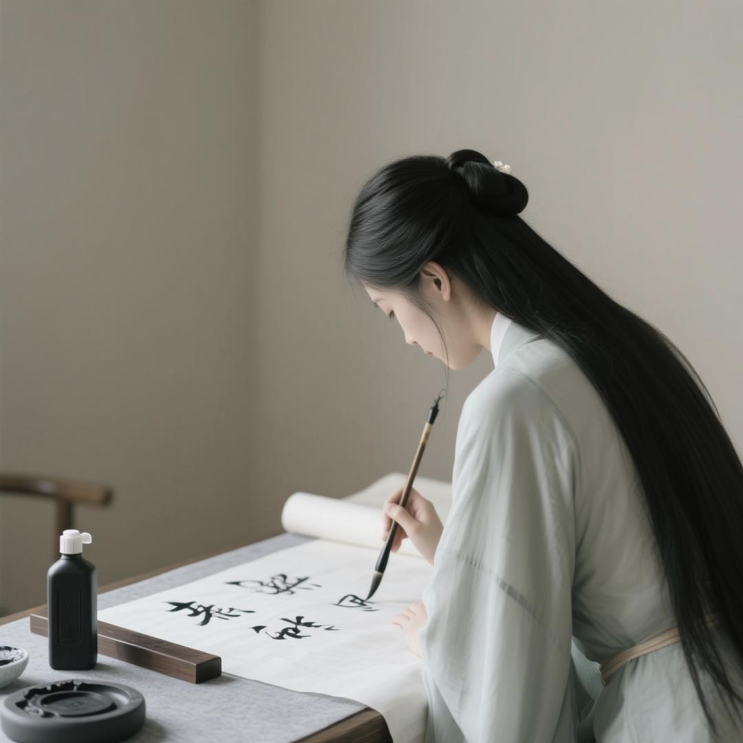 一平姐姐手写对联