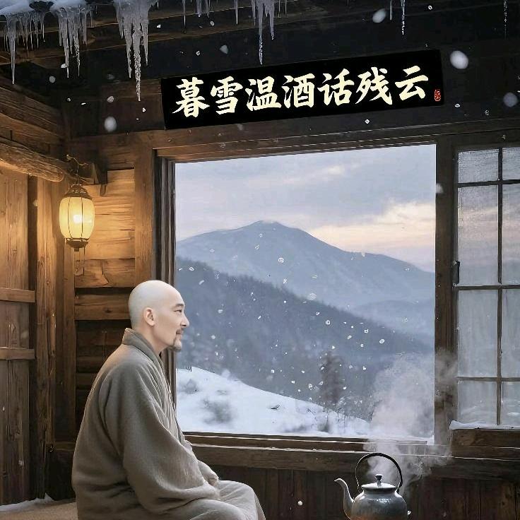 暮雪温酒话残云