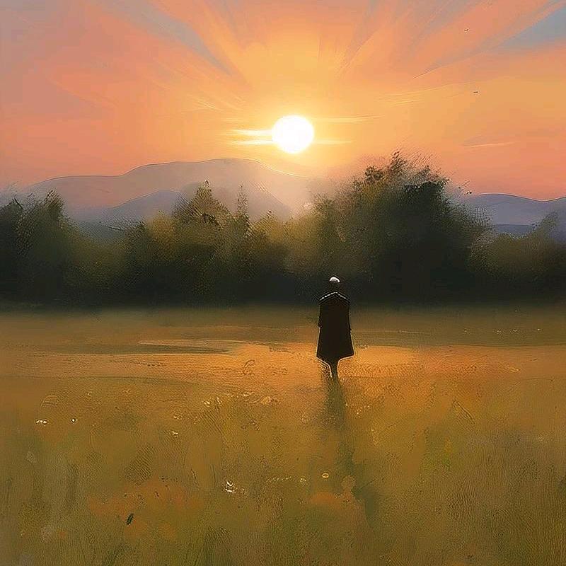 夕阳下的缘来缘往
