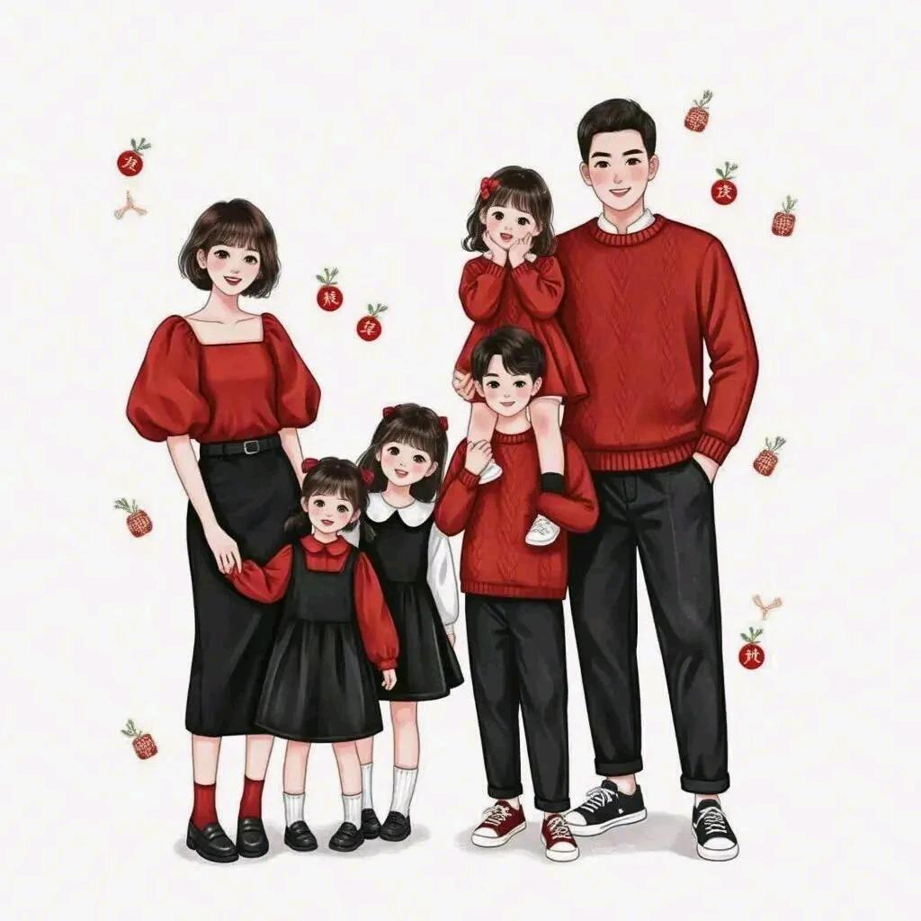 祥静娣晗四宝麻麻