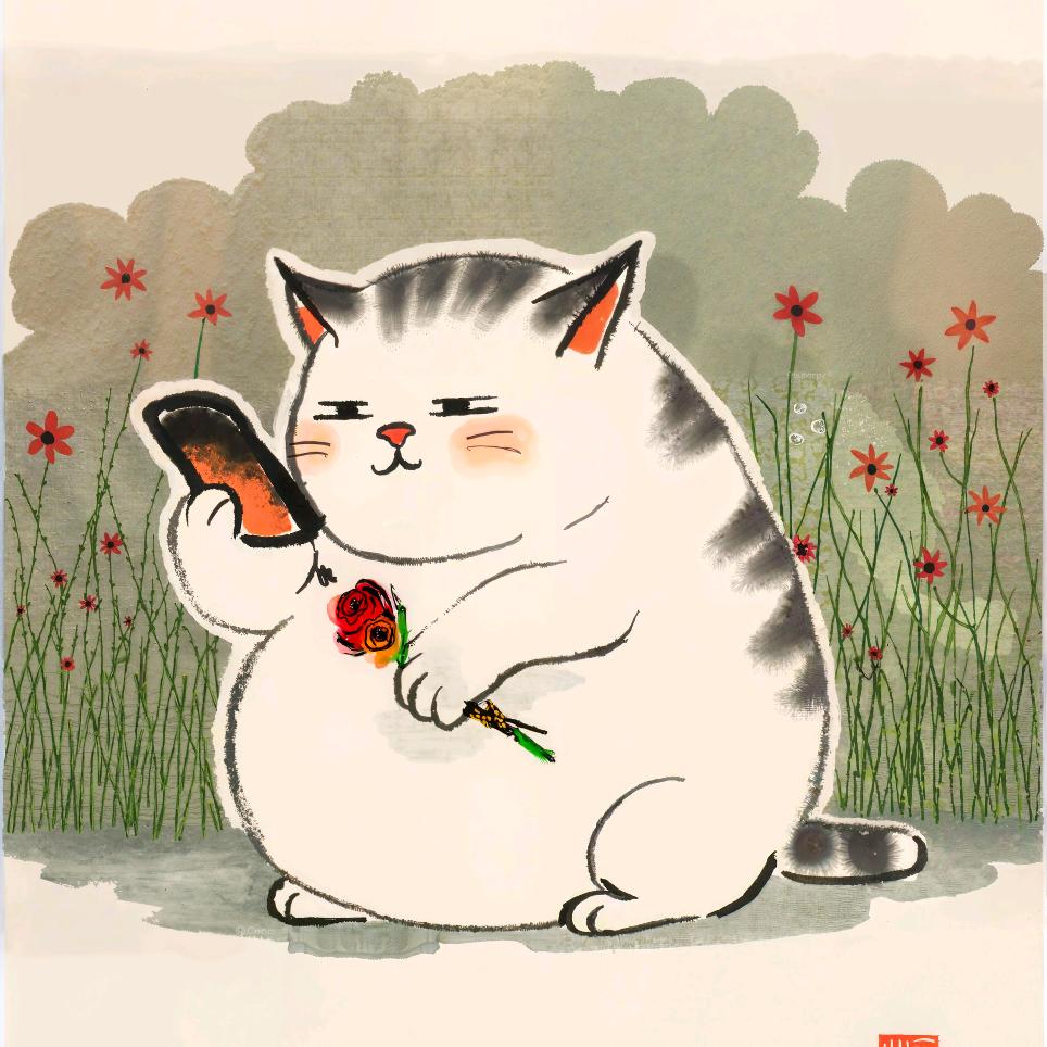 花园里的猫