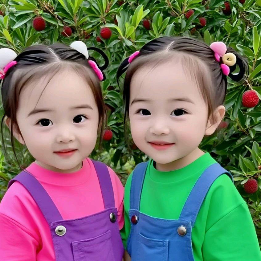 双胞胎姐妹俩像吗