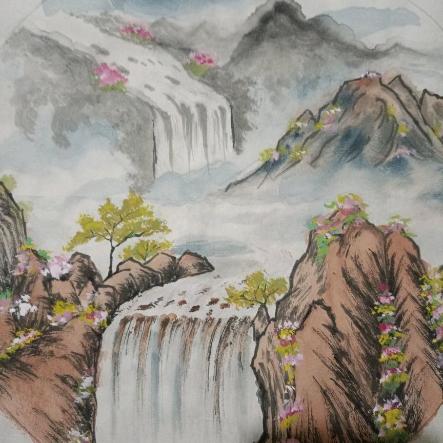 山高，雲淡
