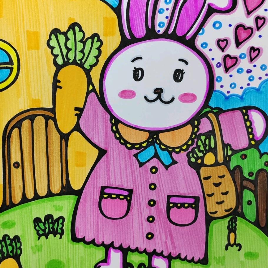 甜橙姐姐爱画画