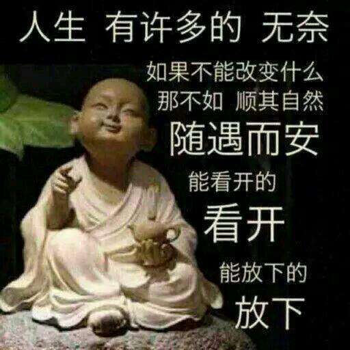 顺其自然。随遇而安吧