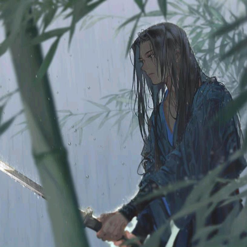 雨中逢花