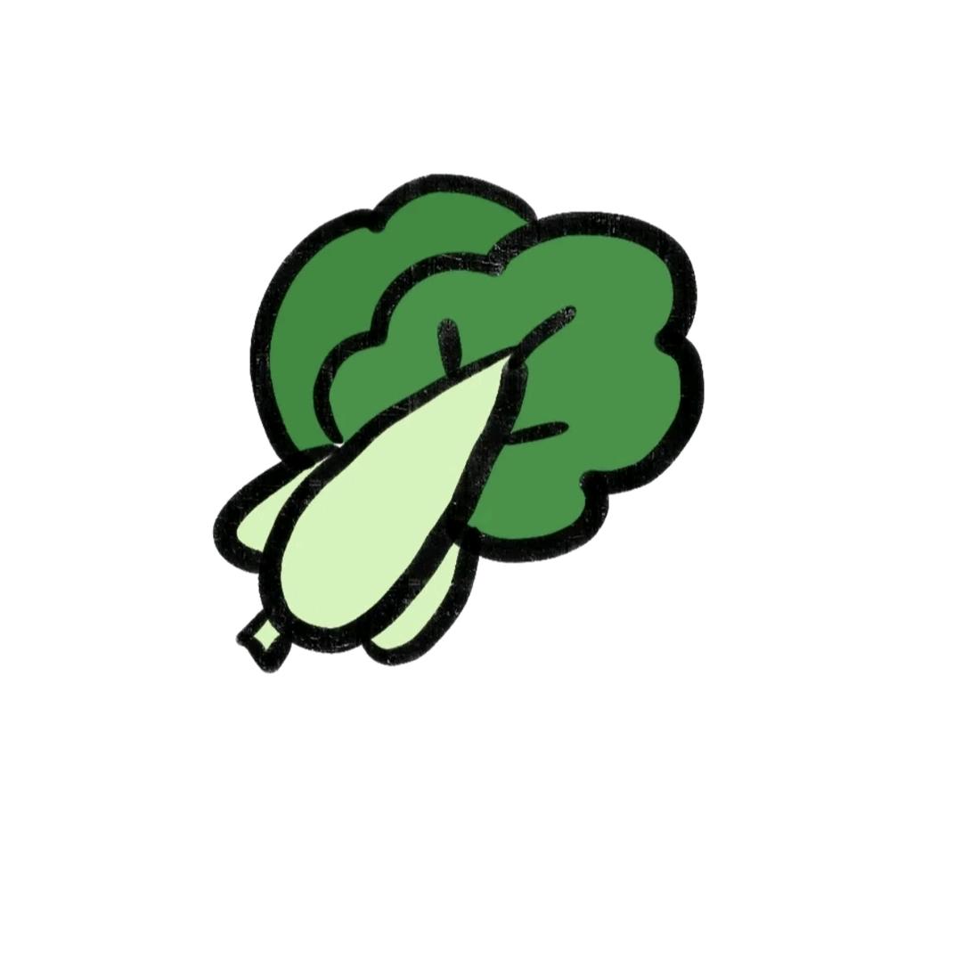 一颗健康的蔬菜