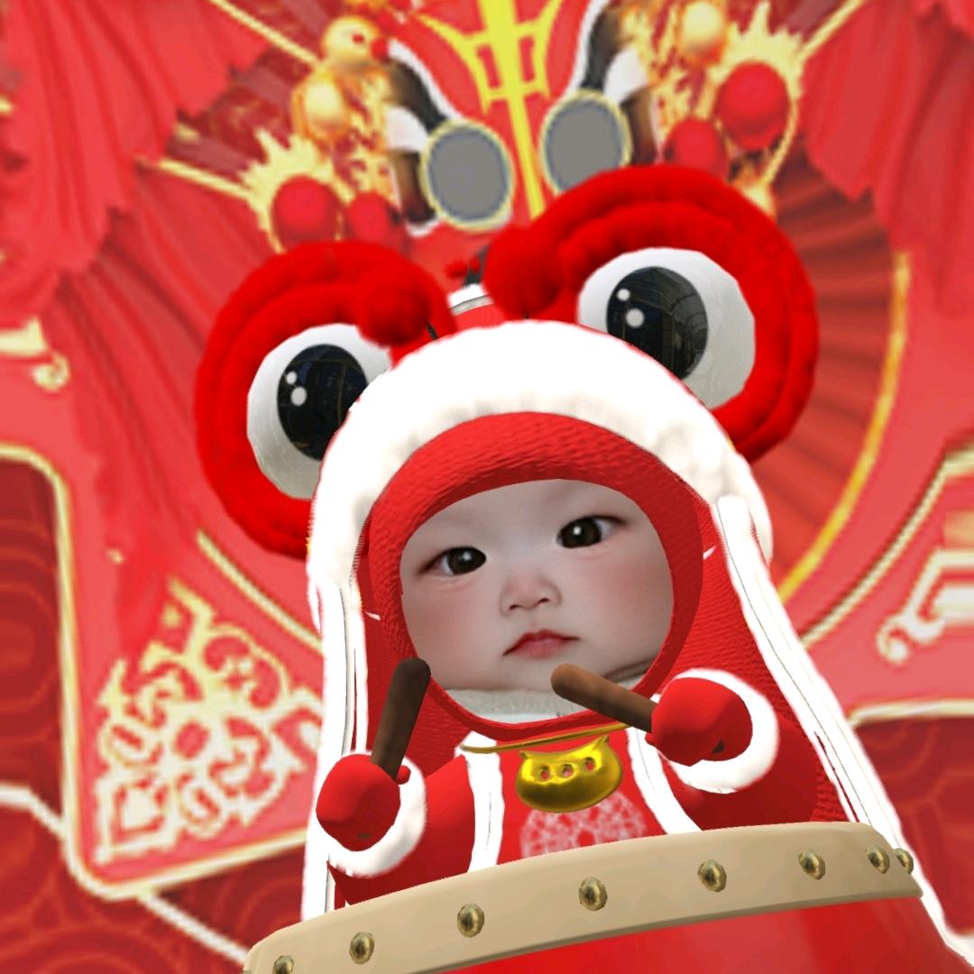 嘘～安安睡着了
