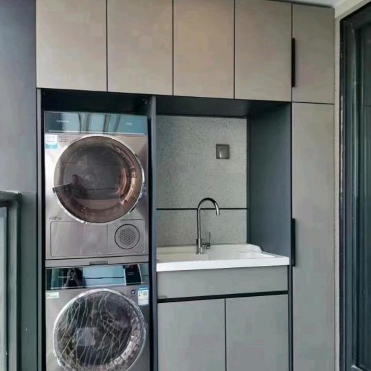 商丘厂家全铝阳台洗衣柜接单2