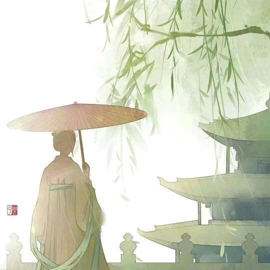 湖边吹笛