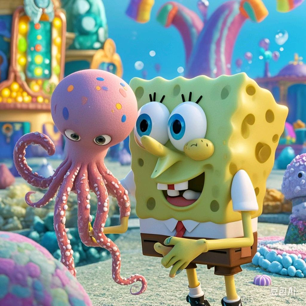 爱吃章鱼的海绵